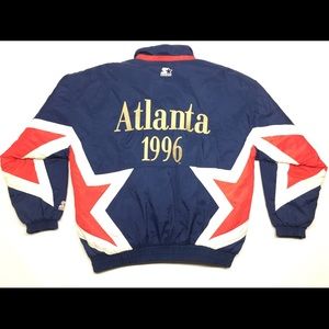 Vtg 1996 Atlanta Olympic STARTER Puffer Jacket L
